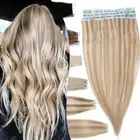 CLEARANCE Tape In Highlight 100% Real Human Hair Extensions Skin Weft Thick 150S