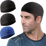 [WSHSTS] Cooling Skull Cap Helmet Liner Sweat Wicking Cycling Running Hat for Men Women