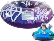 Snow Tubes for Sledding | Heavy Duty Snow Tube Inflatable Sled with 2 Handles - Tear-Resistant Sledding Tube Winter Toys for Children Adults
