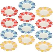 150pcs Party Tableware Disposable Paper Plates Flowers Small Craft Plates Bulk Party Dinnerware Paper Tableware