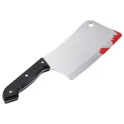 Bloody Cleaver, Fake Knifes Realistic Kitchen Cleaver Prop for Halloween3043