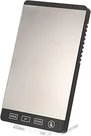 1 LED Mirror Hygrometer with Clock Silent Digital Humidity Gauge for Home Brightness Mount Display for Use