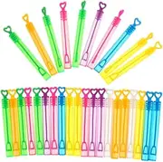 KOMBIUDA Bubble Blowing Stick Containers 30pcs Bubble for Boys and Girls Birthday Party Supplies Colorful Love Shape