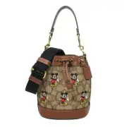Coach Dempsey X Disney Mickey Mouse Signature Canvas Mini Bucket Bag 2503R