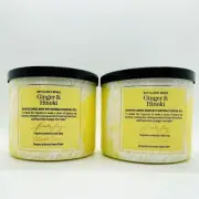 2/Bath & Body Works GINGER & HINOKI Japanese Large 3-Wick Scented Candle 14.5 oz