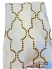 Threshold Gold Dot Lattice Cream Curtain Panels Cotton 54 x 96 Pair 2 Pc Set New