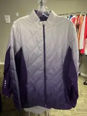 NWT WOMEN'S SUN MOUNTAIN GRADIENT JACKET, SIZE: XL, COLOR: ACAI/WHITE (C319)