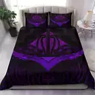 Maori Bedding Set Purple Doona Duvet Cover Black Friday Christmas Gift DOUBLE