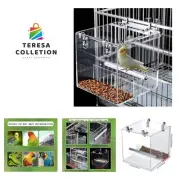 Automatic Bird Feeder for Cage, Automatic Acrylic Bird Feeder No Mess Bird Ca...
