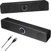 Sound Bar Subwoofer Compact Desktop Audio System for Tablets Phones High-Definition Sound Subwoofer for Rich Bass Sturdy Craftsmanship
