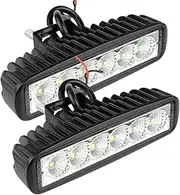 Car Headlight Brackets 2PCS Car Work Light DRL Spotlight High Bright Waterproof Auto Offroad SUV Truck Headlights Driving Lamp 12V 24V Automotive Headlight Holder(Plastic enclosure)