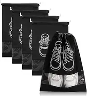 [iDopick] 15PCS Shoe Travel Bag, Portable Transparent Household Dust-Proof Storage Shoe Bags, Non-Woven Fabric with Drawstring Sports Shoe Bags, Home Shoes Storage Organizers for Men and Women Size