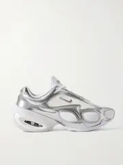 [Nike] Nike - Air Max Muse Mesh-trimmed Metallic Leather Sneakers - White - US10 US 10 White
