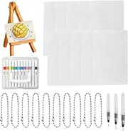Puff Paint Kit,Puffy Foam Texture Painting Kit | Bubble 3D Canvas Sponge Drawing Paper Craft Art Supplies for Boys Kids School
