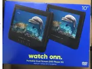Watch onn Portable 10” Dual Screen DVD Playback Kit 100122641