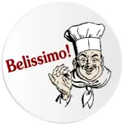 Belissimo - 100 Pack Circle Stickers 3 Inch - Italian Italy Chef Cook Phrase