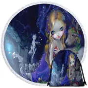 Fantasy Magical Art a Midsummer Night's Dream Round Beach Towel