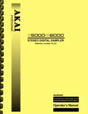 Akai S5000 S6000 Digital Sampler OWNERS OPERATOR'S MANUAL