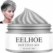 Hair Color Wax | Modelling Silver Grey Hair Styling Clay - 1 Oz Instant Hair Color Wax Hairstyle Washable Hair Dye Cream for Halloween Cosplay Club Women and Men Pisole