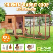 Petscene Chicken Run Coop Walk In House Rabbit Hutch Cage Duck Pet Hen Enclosure
