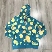 Southpole Sweatshirt Mens Large Blue Hoodie Fullzip Lemons Logo New