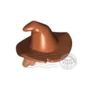 1x LEGO 20606pb02 Hair with Hat (Floppy Witch) Nougat | 6152468 6152617