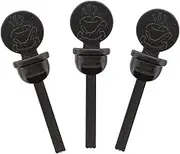 StixToGo Black Circle Beverage Plug for Disposable Lids, Case of 2000