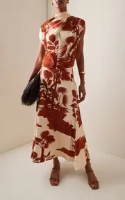 [Johanna Ortiz] Encanto De Isla Flared Midi Skirt