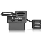 OBD Constant Power Cable with Two USB Ports for Dash cam,24/7 Power Supply Mo...