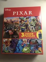 Disney Pixar Cars/Toy Story/Monsters Inc Jigsaw Puzzle 3 Pack with Glue 2020 NEW