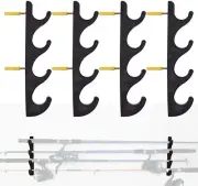 Fishing Rod Holder Horizontal Storage Boat Pole Stand for-8 Rod Rack Wall Mount
