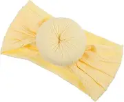 Newborn Hair Band Elastic Donuts Head Wrap Soft Turbans Knots Band for Nursery Protects Sensitive Skin Fit for Newborns to Crawlers