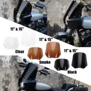 For Harley Dyna Street Bob Super Glide Wide Glide Models 11"-15'' Windshield
