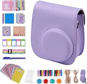 Domary 12-in-1 Instant Camera Accessories Bundle Kit Compatible with Fujifilm Instax Mini 11 Including Camera Bag/Camera Strap/Photo Album/Photo Clips/Photo Frame/Hanging String/Stickers/Pen/Filters