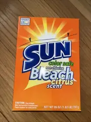 Sun Color Safe Bleach Non-Chlorine Citrus Scent Detergent Powder HTF NOS Rare