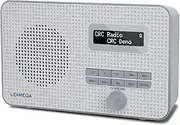 LEMEGA DR1S Portable DAB+ Digital Radio, DAB/FM Handheld Radio, Bluetooth 5.3, FM Radio for The Kitchen, Double Alarm, Clock, Snooze Function, 40 Presets, Headphone Output, Mains Powered and