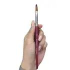 Kolinsky Sable Hair Acrylic Nail Brush Crimped Metal Long Wooden Handle Tool;