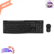 Wireless Keyboard and Mouse Combo 2.4GHz for PC, Laptop, Black Color
