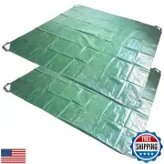 2-Pack 7x7ft Yard Garden Leaf Tarp 4 Handles Waterproof Tarps for Sandbox Cov