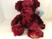 Russ Berrie Cinnamon Holiday Teddy Bear Plush with Gingerbread Man on Foot NWT