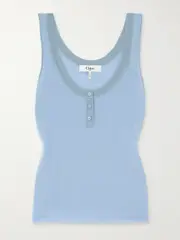 [Chloé] Chloé - Ribbed Wool Tank - Light blue - medium medium Blue