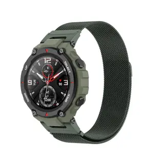 小米 4 合 1 智能手錶帶金屬錶帶 + 適用於 Huami Amazfit T-Rex Pro 的 9h 鋼化玻璃 七佳錶帶配件599免運