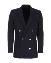 Balmain Double-Breasted Tailored Blazer FR48,FR50,FR52 Black