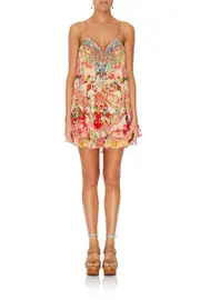 STRAP TOP WITH TIE FRONT DETAIL KIMONO KISSES