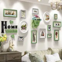 在飛比找Yahoo!奇摩拍賣優惠-美式鄉村相片牆 綠系 古典 照片牆 客廳 餐廳 臥室 廚房 