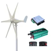 Wind Controller S-Shaped 6-Blade Wind Turbine Power Generator Inverter 300W Auto-Charging 12V/24V Efficient Energy Conve