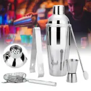 750ml Stainless Steel Cocktail Shaker Mixer Drink Mixing Bartender Tool Bar Set