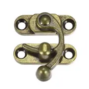 2Pack Right Latch Hook Hasp 32mmx28mm Swing Arm Latch Bronze Tone