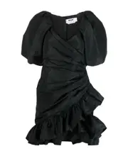 MSGM Ruffle Detailed Puff-Sleeved Dress IT38,IT36,IT46 Black