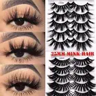 Thick Long 3D Soft Mink Hair False Eyelashes Eye Lash Extension 25mm Lashes